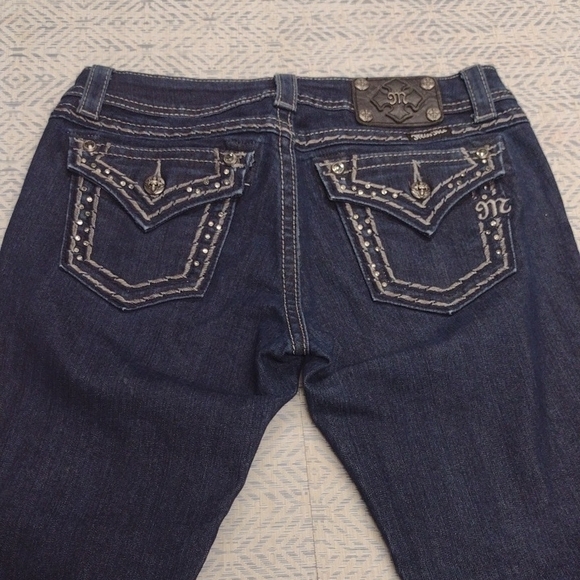 Miss Me Deep Blue Boot Cut Jeans,Western, Rodeo, Festival. - Picture 4 of 15